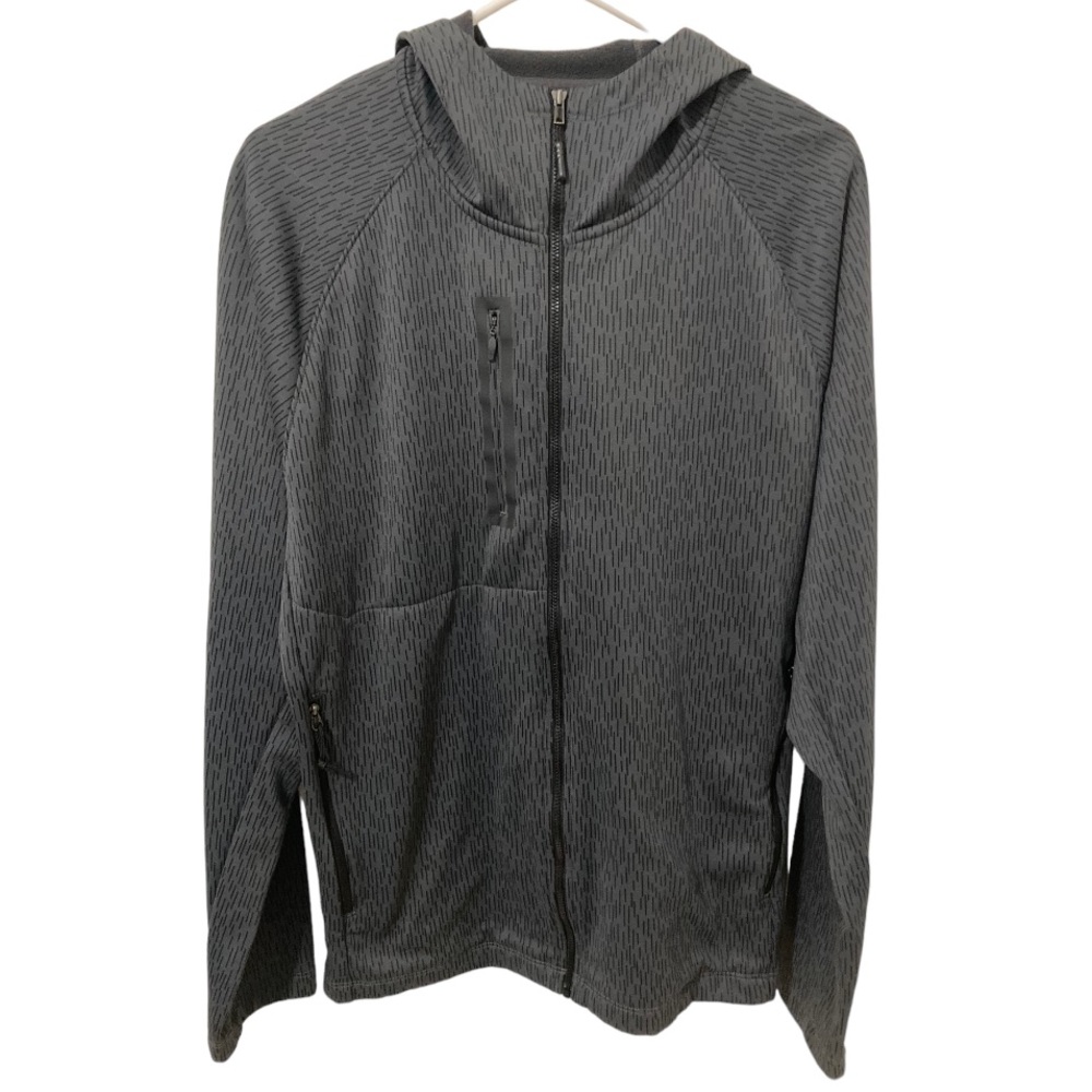 The North Face Gray & Black Zip Up Hoodie Jacket Size L
